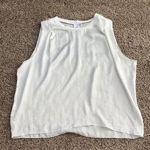 CAbi White Sleeveless Muscle Tee
